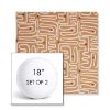 Picture of Nema Peachwood | Set of 2 | 18" Sunbrella Boxed Round Outdoor Throw Pillows with Premium Inserts