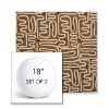 Picture of Nema Teak | Set of 2 | 18" Sunbrella Boxed Round Outdoor Throw Pillows with Premium Inserts
