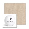 Picture of Nova Oat | Set of 2 | 18" Sunbrella Boxed Round Outdoor Throw Pillows with Premium Inserts