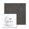 Picture of Nurture Charcoal | Set of 2 | 18" Sunbrella Boxed Round Outdoor Throw Pillows with Premium Inserts