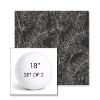 Picture of Palma Shadow | Set of 2 | 18" Sunbrella Boxed Round Outdoor Throw Pillows with Premium Inserts