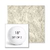 Picture of Palma Whitesand | Set of 2 | 18" Sunbrella Boxed Round Outdoor Throw Pillows with Premium Inserts