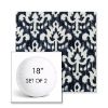 Picture of Patra Indigo | Set of 2 | 18" Sunbrella Boxed Round Outdoor Throw Pillows with Premium Inserts