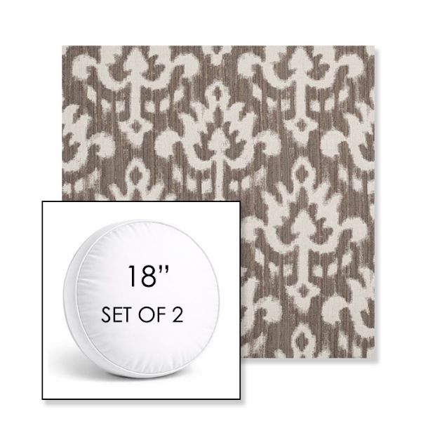 Picture of Patra Mushroom | Set of 2 | 18" Sunbrella Boxed Round Outdoor Throw Pillows with Premium Inserts