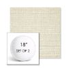 Picture of Piazza Vapor | Set of 2 | 18" Sunbrella Boxed Round Outdoor Throw Pillows with Premium Inserts