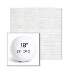 Picture of Piazza White | Set of 2 | 18" Sunbrella Boxed Round Outdoor Throw Pillows with Premium Inserts