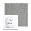 Picture of Pique Ash | Set of 2 | 18" Sunbrella Boxed Round Outdoor Throw Pillows with Premium Inserts