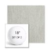 Picture of Pique Gravel | Set of 2 | 18" Sunbrella Boxed Round Outdoor Throw Pillows with Premium Inserts