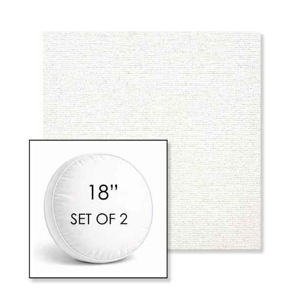 Picture of Platform Salt | Set of 2 | 18" Sunbrella Boxed Round Outdoor Throw Pillows with Premium Inserts