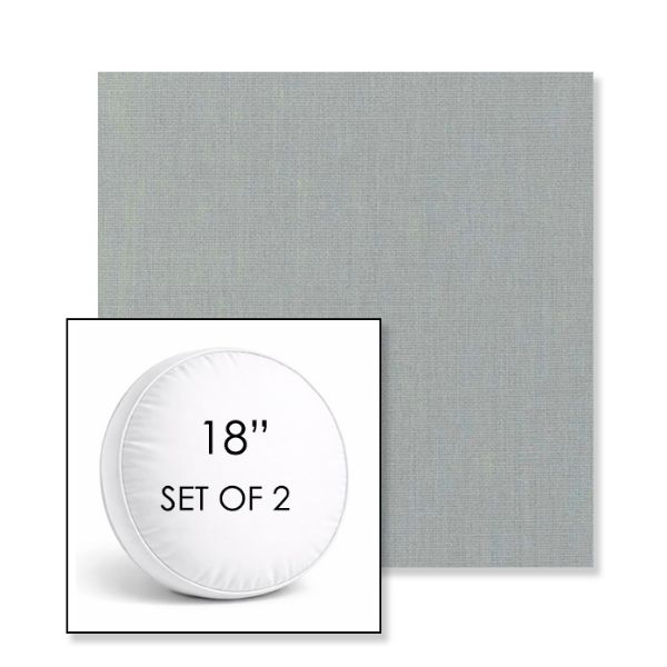Picture of Play Sky | Set of 2 | 18" Sunbrella Boxed Round Outdoor Throw Pillows with Premium Inserts