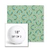 Picture of Plume Peacock | Set of 2 | 18" Sunbrella Boxed Round Outdoor Throw Pillows with Premium Inserts