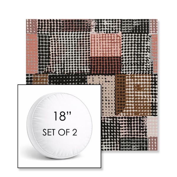 Picture of Pop Tart | Set of 2 | 18" Sunbrella Boxed Round Outdoor Throw Pillows with Premium Inserts
