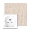 Picture of Poros Linen | Set of 2 | 18" Sunbrella Boxed Round Outdoor Throw Pillows with Premium Inserts