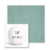 Picture of Posh Aqua | Set of 2 | 18" Sunbrella Boxed Round Outdoor Throw Pillows with Premium Inserts