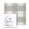 Picture of Preso Pebble | Set of 2 | 18" Sunbrella Boxed Round Outdoor Throw Pillows with Premium Inserts