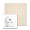 Picture of Proven Flax | Set of 2 | 18" Sunbrella Boxed Round Outdoor Throw Pillows with Premium Inserts