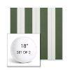 Picture of Relate Ivy | Set of 2 | 18" Sunbrella Boxed Round Outdoor Throw Pillows with Premium Inserts