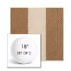 Picture of Rothko Latte | Set of 2 | 18" Sunbrella Boxed Round Outdoor Throw Pillows with Premium Inserts