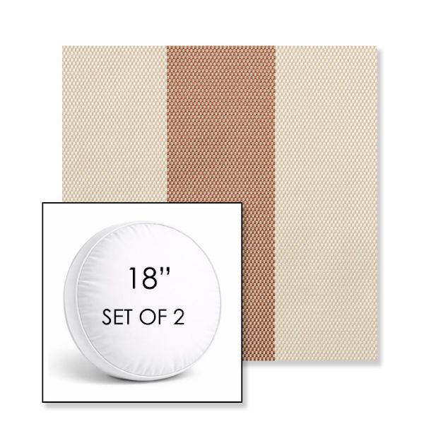 Picture of Rothko Pink Lady | Set of 2 | 18" Sunbrella Boxed Round Outdoor Throw Pillows with Premium Inserts