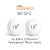 Picture of Savane Nimbus | Set of 2 | 18" Sunbrella Boxed Round Outdoor Throw Pillows with Premium Inserts