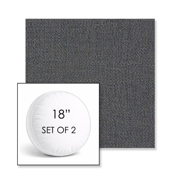 Picture of Savane Tornado | Set of 2 | 18" Sunbrella Boxed Round Outdoor Throw Pillows with Premium Inserts