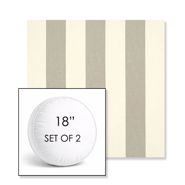 Picture of Solana Seagull | Set of 2 | 18" Sunbrella Boxed Round Outdoor Throw Pillows with Premium Inserts