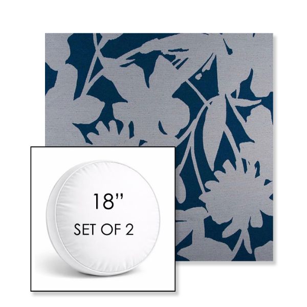 Picture of Sonny Bell Bottoms | Set of 2 | 18" Sunbrella Boxed Round Outdoor Throw Pillows with Premium Inserts