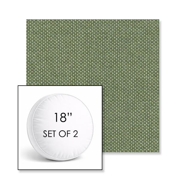 Picture of Source Sencha | Set of 2 | 18" Sunbrella Boxed Round Outdoor Throw Pillows with Premium Inserts