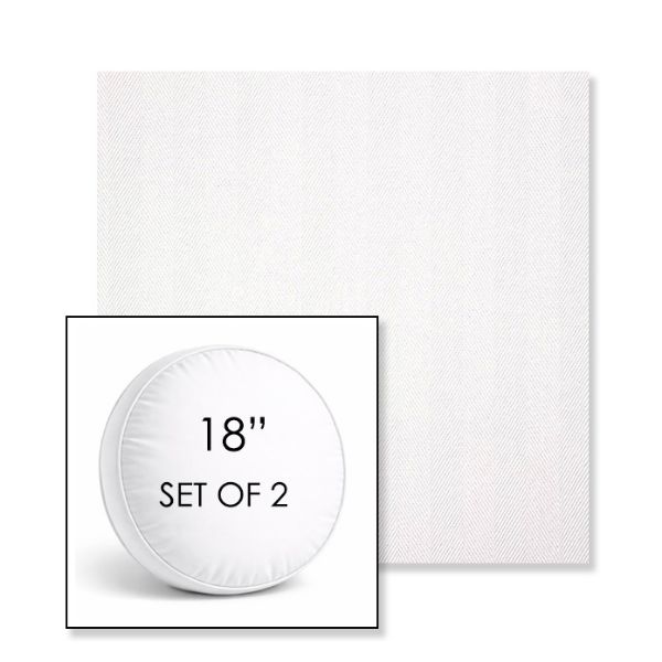 Picture of Switch Salt | Set of 2 | 18" Sunbrella Boxed Round Outdoor Throw Pillows with Premium Inserts