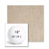 Picture of Tailored Putty | Set of 2 | 18" Sunbrella Boxed Round Outdoor Throw Pillows with Premium Inserts