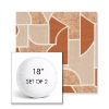 Picture of Territory Turmeric | Set of 2 | 18" Sunbrella Boxed Round Outdoor Throw Pillows with Premium Inserts
