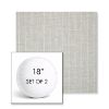 Picture of Ticking Fog | Set of 2 | 18" Sunbrella Boxed Round Outdoor Throw Pillows with Premium Inserts