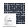 Picture of Toggle Blueprint | Set of 2 | 18" Sunbrella Boxed Round Outdoor Throw Pillows with Premium Inserts