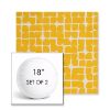 Picture of Toggle Lemon Drop | Set of 2 | 18" Sunbrella Boxed Round Outdoor Throw Pillows with Premium Inserts