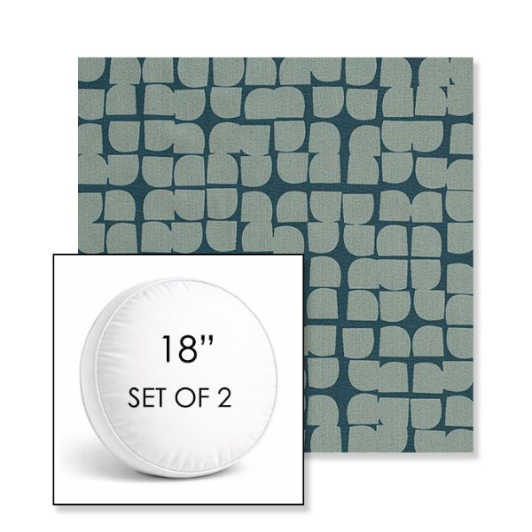 Picture of Toggle Splash | Set of 2 | 18" Sunbrella Boxed Round Outdoor Throw Pillows with Premium Inserts
