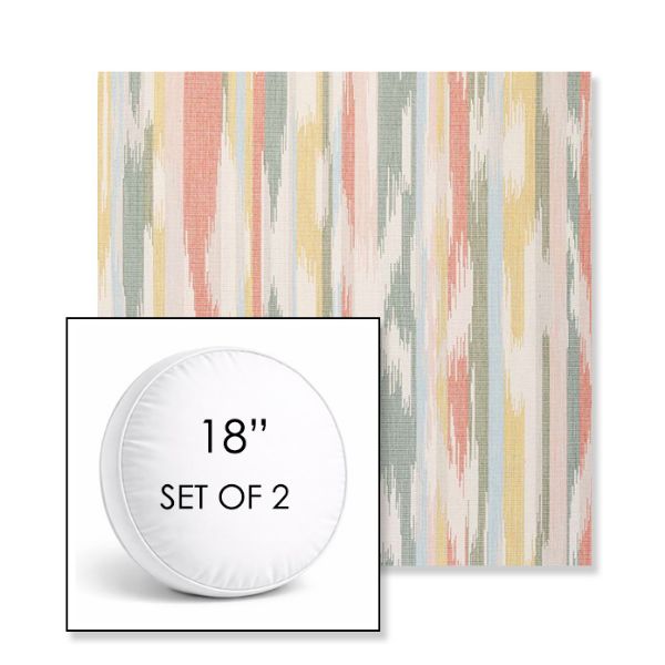 Picture of Transformation Garden | Set of 2 | 18" Sunbrella Boxed Round Outdoor Throw Pillows with Premium Inserts