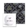 Picture of Trellis Morning Glory | Set of 2 | 18" Sunbrella Boxed Round Outdoor Throw Pillows with Premium Inserts