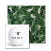 Picture of Tropics Jungle | Set of 2 | 18" Sunbrella Boxed Round Outdoor Throw Pillows with Premium Inserts