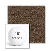 Picture of Tundra Bark | Set of 2 | 18" Sunbrella Boxed Round Outdoor Throw Pillows with Premium Inserts