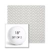 Picture of Underline Dove | Set of 2 | 18" Sunbrella Boxed Round Outdoor Throw Pillows with Premium Inserts