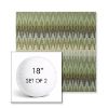 Picture of Valley Herbal | Set of 2 | 18" Sunbrella Boxed Round Outdoor Throw Pillows with Premium Inserts