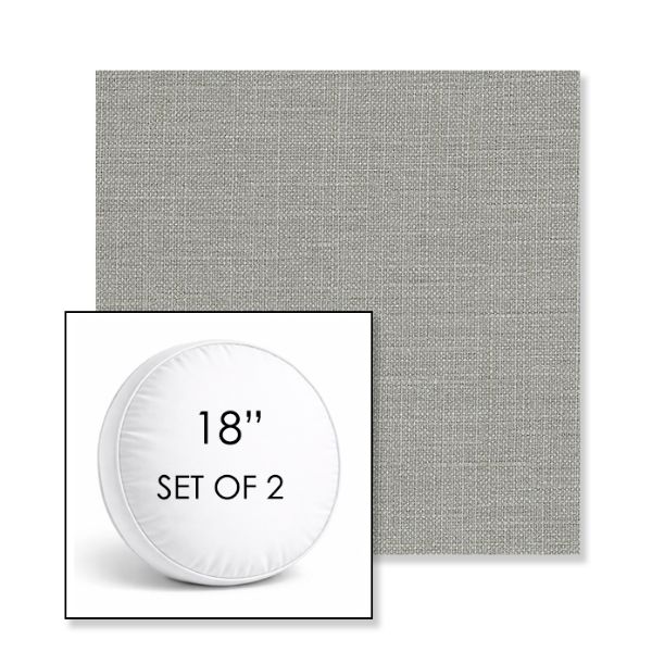 Picture of Willa Celery | Set of 2 | 18" Sunbrella Boxed Round Outdoor Throw Pillows with Premium Inserts