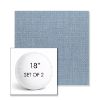 Picture of Willa Chambray | Set of 2 | 18" Sunbrella Boxed Round Outdoor Throw Pillows with Premium Inserts