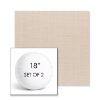 Picture of Willa Linen | Set of 2 | 18" Sunbrella Boxed Round Outdoor Throw Pillows with Premium Inserts