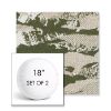 Picture of Yama Tanada | Set of 2 | 18" Sunbrella Boxed Round Outdoor Throw Pillows with Premium Inserts