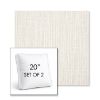 Picture of Adena Canvas | Set of 2 | 20" Sunbrella Boxed Square Outdoor Throw Pillows with Premium Inserts 