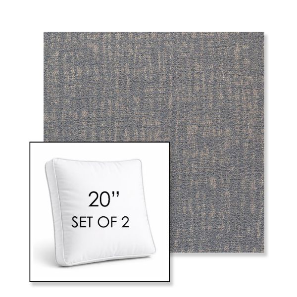 Picture of Abstraction Denim | Set of 2 | 20" Sunbrella Boxed Square Outdoor Throw Pillows with Premium Inserts