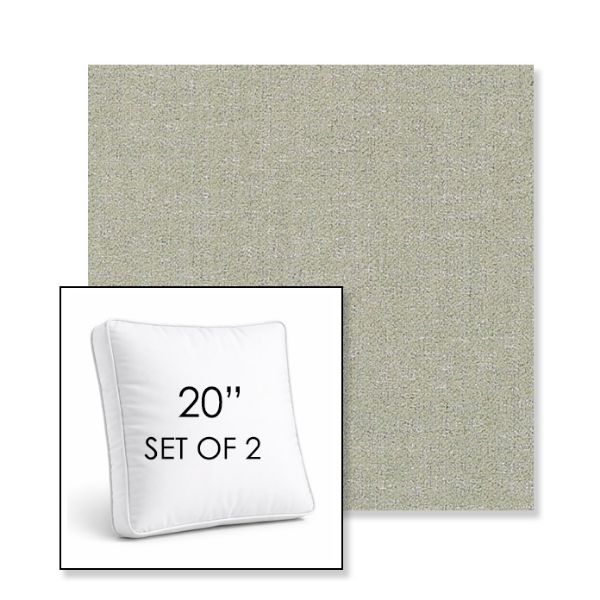 Picture of Abstraction Sage | Set of 2 | 20" Sunbrella Boxed Square Outdoor Throw Pillows with Premium Inserts