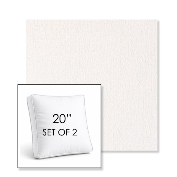Picture of Abstraction Snow | Set of 2 | 20" Sunbrella Boxed Square Outdoor Throw Pillows with Premium Inserts