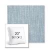 Picture of Adena Celeste | Set of 2 | 20" Sunbrella Boxed Square Outdoor Throw Pillows with Premium Inserts